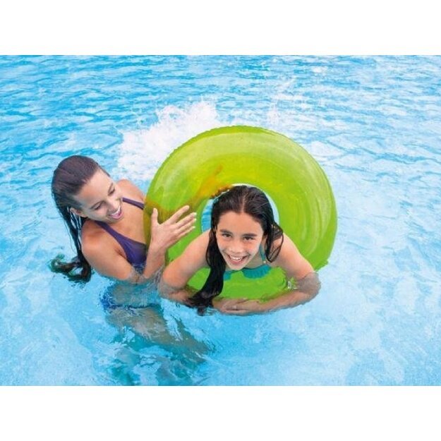 Pripučiamas žiedas 76 cm, permatomas, 3 spalvos. 4