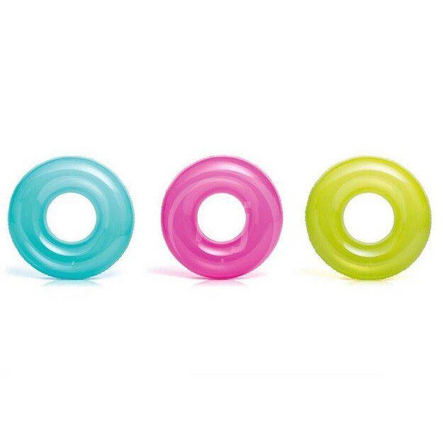 Pripučiamas žiedas 76 cm, permatomas, 3 spalvos. 3