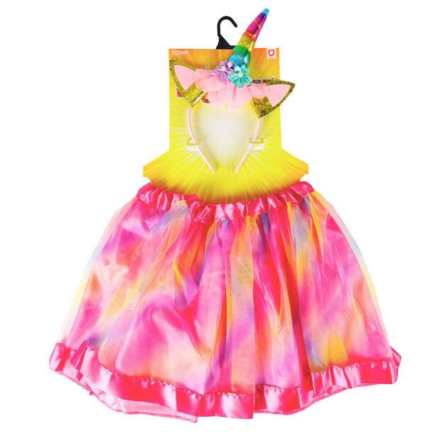 Children costume pink unicorn tutu skirt with accs 2