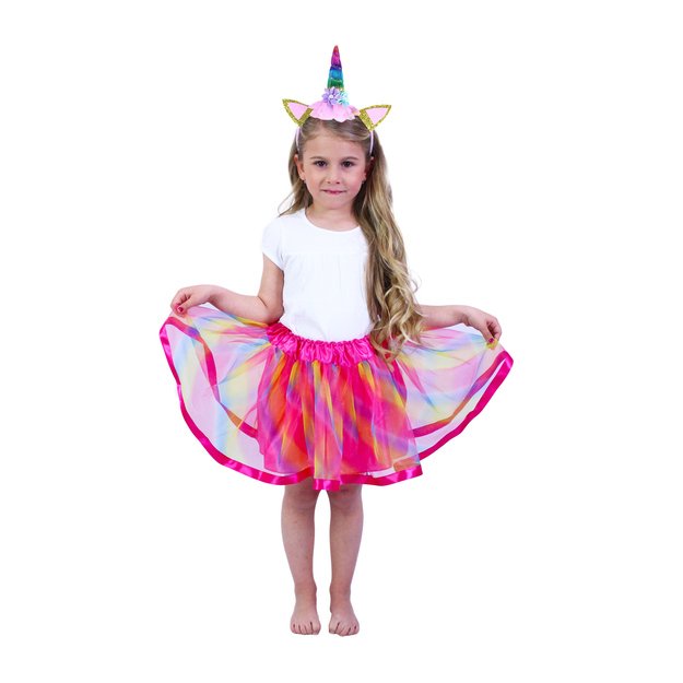 Children costume pink unicorn tutu skirt with accs 1