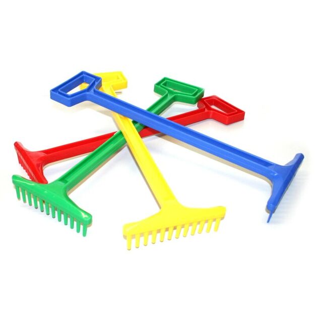 Smėlio grėblys 43,5 cm 4 spalvos