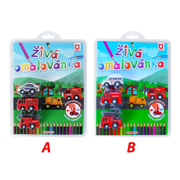 Gyva spalvinimo knygelė gelbėtojams – 3 automobiliai 2t 3