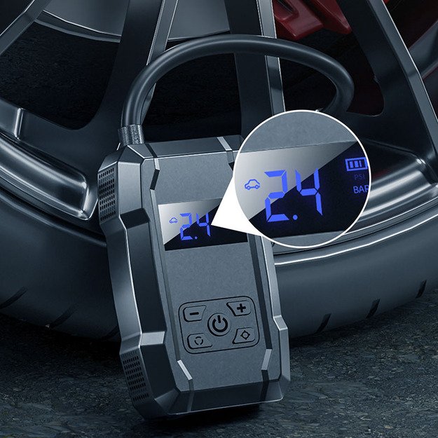 WEKOME Pi801 – nešiojamas elektromobilio siurblys + Power Bank 2000 mAh (juodas) 20