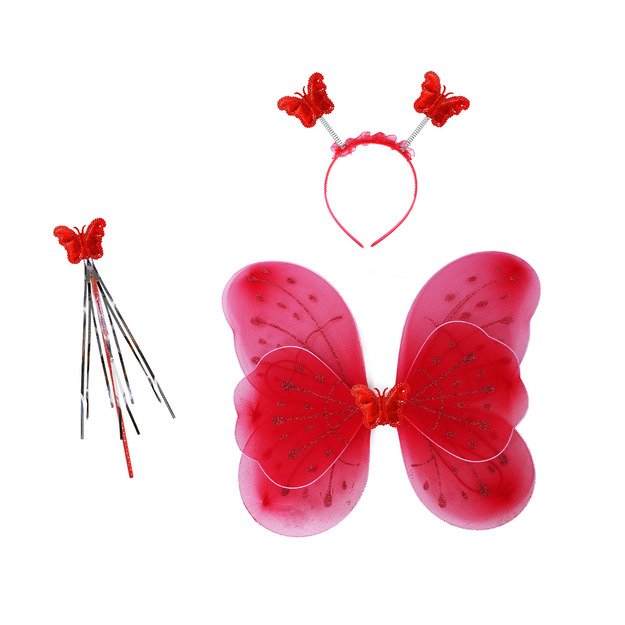 Butterfly wings with headband and wand 3
