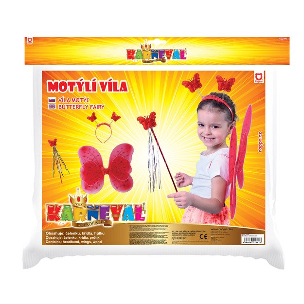 Butterfly wings with headband and wand 2