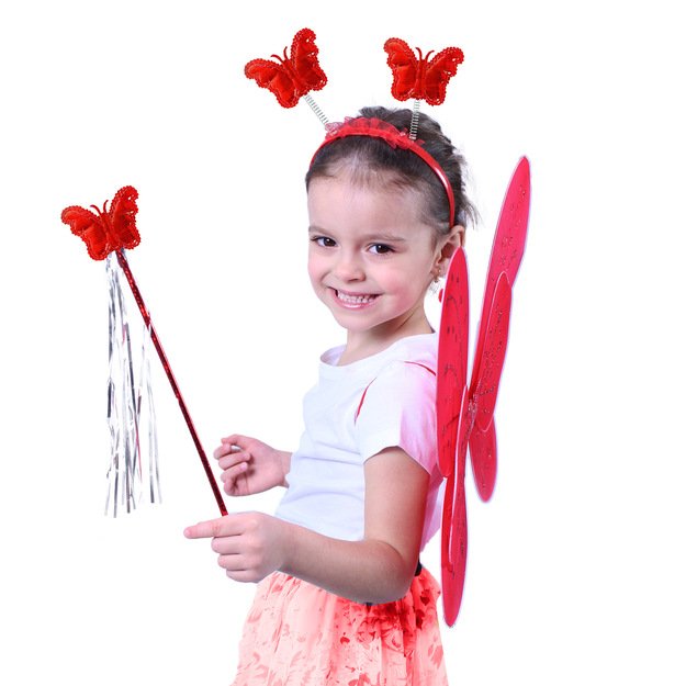 Butterfly wings with headband and wand 1