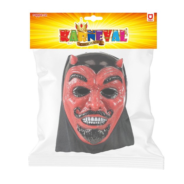 Devil mask with horns for adults 2