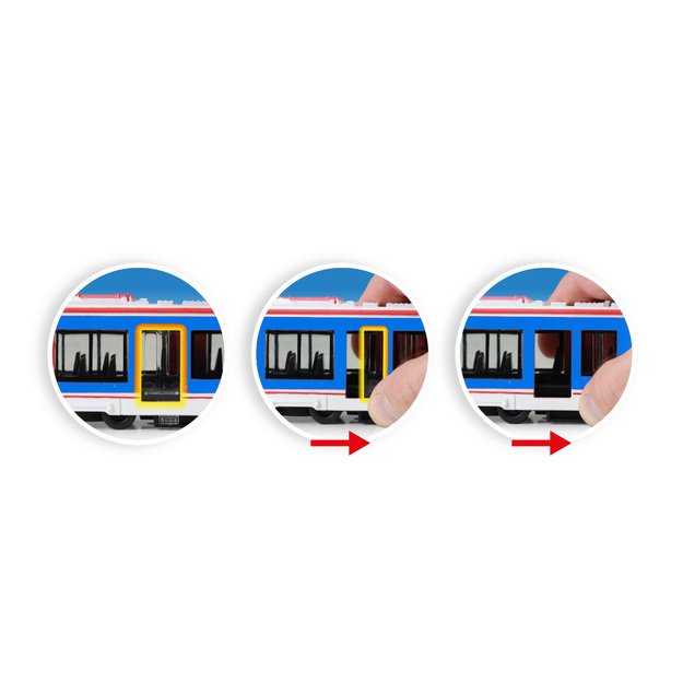 Tram metallic blue 20 cm 4