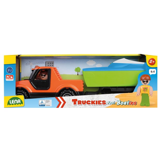 Automobilių sunkvežimių pikapas su vežimėliu ir valtimi 2