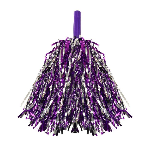 Purple-silver pom pom waver 3