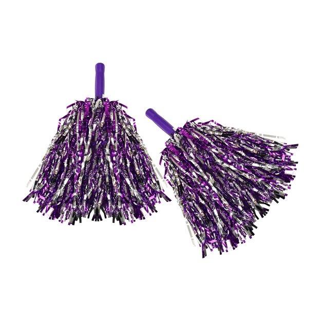 Purple-silver pom pom waver 1