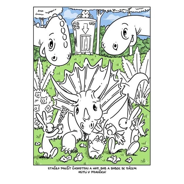 Spalvinimo puslapiai MFP A4 Bobui ir Bobekui 2