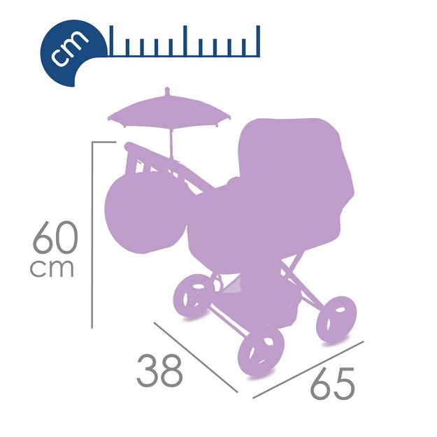 „DeCuevas 85076“ vežimėlis su skėčiu nuo saulės – 60 cm 7