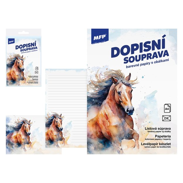 Colored stationery LUX 5+10 (Horse)