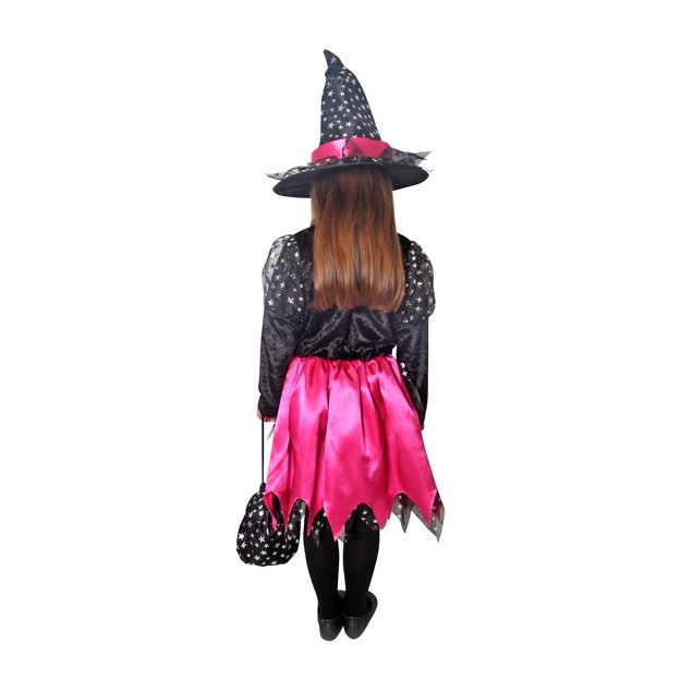 Vaikiškas kostiumas - rožinė ragana su aksesuarais (M) 4