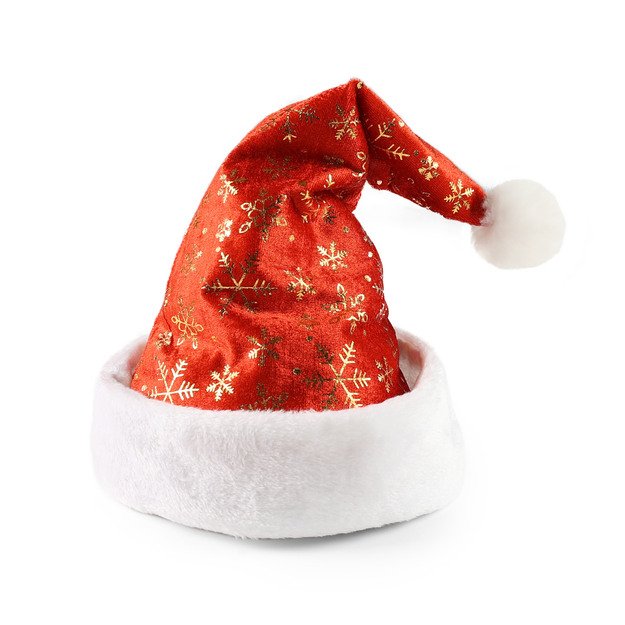 Christmas hat with snowflakes for adults
