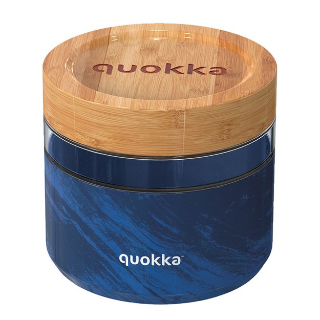 Quokka Deli Food Jar - Stiklinis maisto indas / priešpiečių dėžutė 820 ml (Medžio grūdai) 1