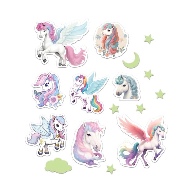 Vienaragio formos, tamsoje šviečianti sienos dekoracija 2