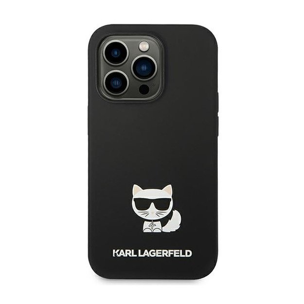Karl Lagerfeld Choupette Body dėklas, skirtas iPhone 14 Pro (juodas) 5