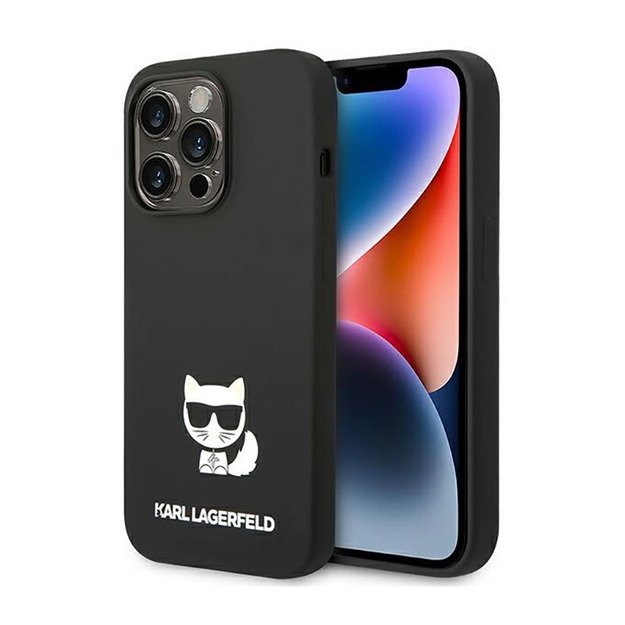 Karl Lagerfeld Choupette Body dėklas, skirtas iPhone 14 Pro (juodas) 9
