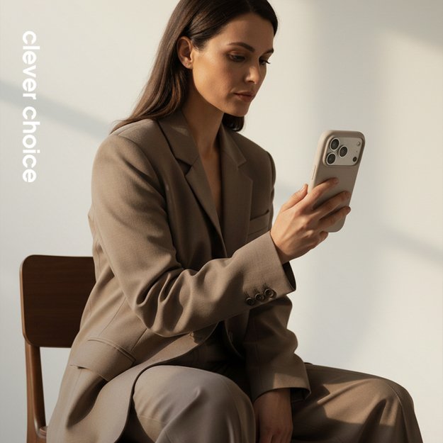 „Crong Color Cover Magnetic“ dėklas „MagSafe iPhone 17 Pro Max“ (akmens smėlio spalvos) 3