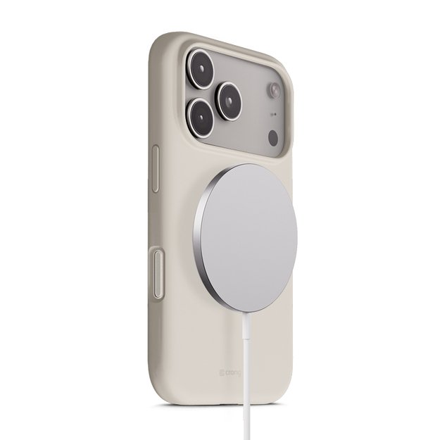 „Crong Color Cover Magnetic“ dėklas „MagSafe iPhone 17 Pro Max“ (akmens smėlio spalvos) 8