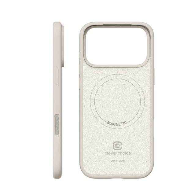 „Crong Color Cover Magnetic“ dėklas „MagSafe iPhone 17 Pro Max“ (akmens smėlio spalvos) 2