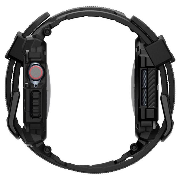 „Spigen Rugged Armor Pro“ – dirželis su dėklu, skirtas „Apple Watch 10“ (46 mm) (matinis juodas) 2