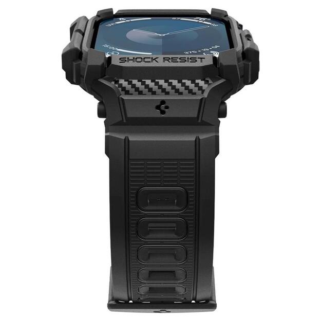 „Spigen Rugged Armor Pro“ – dirželis su dėklu, skirtas „Apple Watch 10“ (46 mm) (matinis juodas) 4