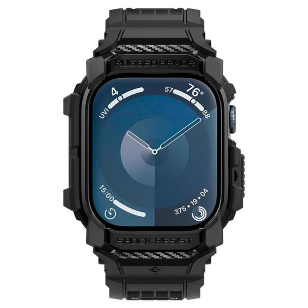 „Spigen Rugged Armor Pro“ – dirželis su dėklu, skirtas „Apple Watch 10“ (46 mm) (matinis juodas) 8