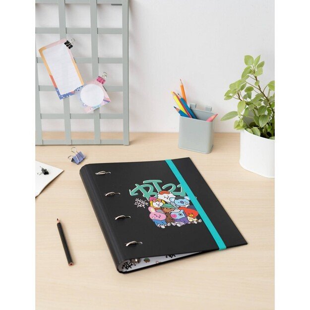 BT21 - A4 formato segtuvas iš Street Mood kolekcijos (4 žiedai, elastinė juosta) 13