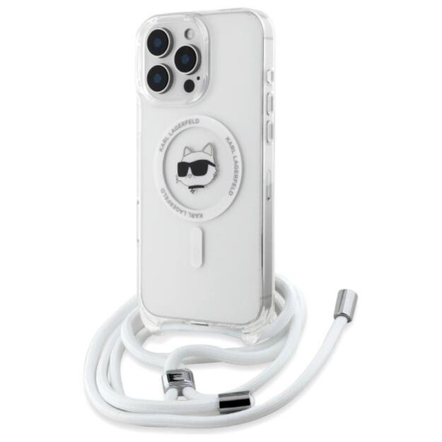„Karl Lagerfeld IML Choupette Head & Cord MagSafe“ dėklas, skirtas „iPhone 16 Pro Max“ (skaidrus) 1
