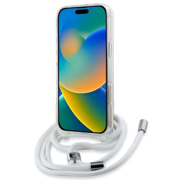 „Karl Lagerfeld IML Choupette Head & Cord MagSafe“ dėklas, skirtas „iPhone 16 Pro Max“ (skaidrus) 4