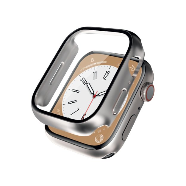 Crong hibridinis laikrodžio dėklas – dėklas su stiklu, skirtas Apple Watch 40 mm („Starlight“)