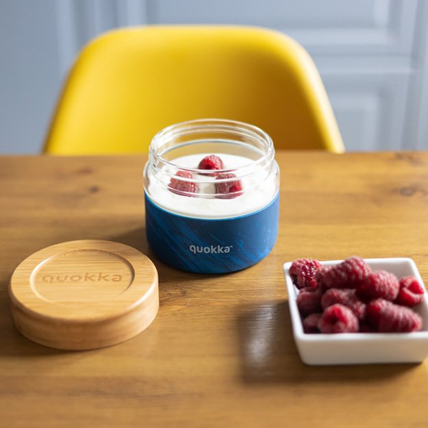 „Quokka Deli Food Jar“ - Stiklinis maisto indelis / priešpiečių dėžutė 500 ml (Medžio grūdai) 5