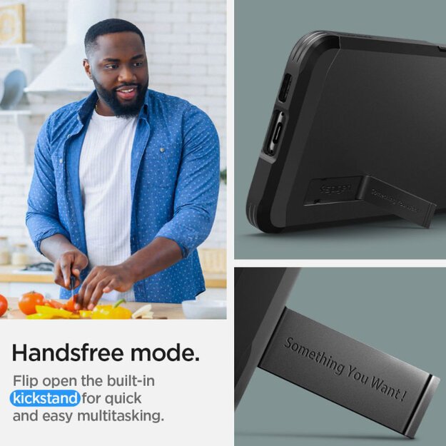 „Spigen Tough Armor“ – „Samsung Galaxy S23“ dėklas (juodas) 14