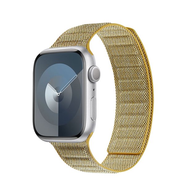 Crong Melange – magnetinis dirželis Apple Watch 38/40/41 mm (geltonas melanžas)