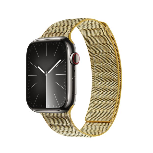 Crong Melange – magnetinis dirželis Apple Watch 38/40/41 mm (geltonas melanžas)