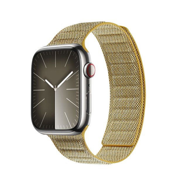 Crong Melange – magnetinis dirželis Apple Watch 38/40/41 mm (geltonas melanžas) 9