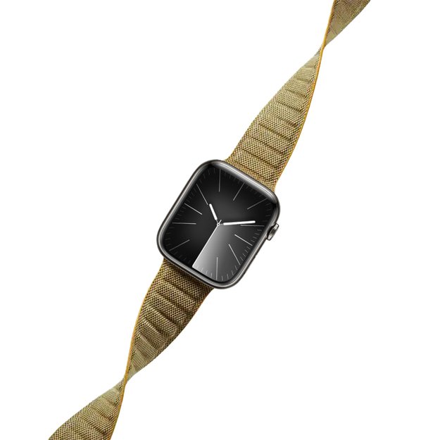 Crong Melange – magnetinis dirželis Apple Watch 38/40/41 mm (geltonas melanžas)