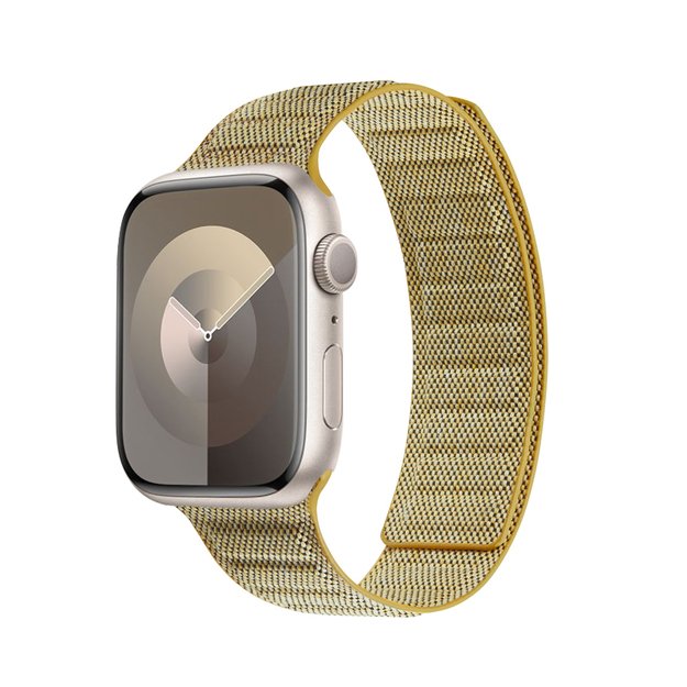 Crong Melange – magnetinis dirželis Apple Watch 38/40/41 mm (geltonas melanžas)