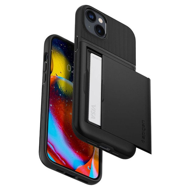 „Spigen Slim Armor CS“ – dėklas, skirtas „iPhone 15 Plus“ / „iPhone 14 Plus“ (juodas) 8