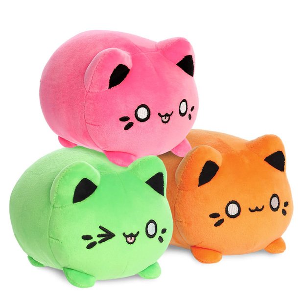 Tasty Peach - pliušinis talismanas 9 cm Toxic Green Meowchi