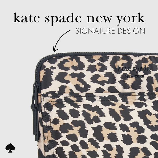 Kate Spade New York Puffer Sleeve – „MacBook Pro 14“ / „Notebook 14“ dangtelis (klasikinis „Leopard“)