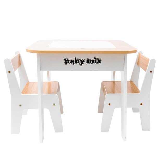 Vaikiškas stalas ir kėdutė Baby Mix Leaf Natural 3