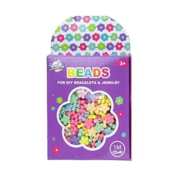 Karoliukų rinkinys - gėlės + 1 metro virvelė