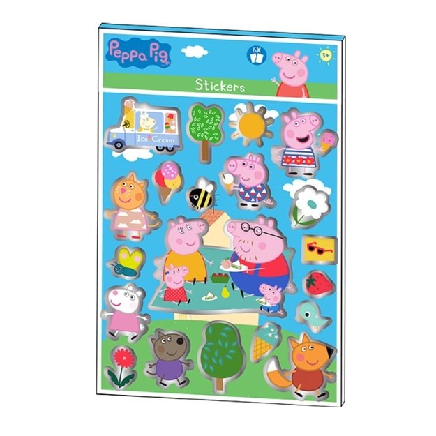6 Peppa Pig lipdukų lapų rinkinys 1