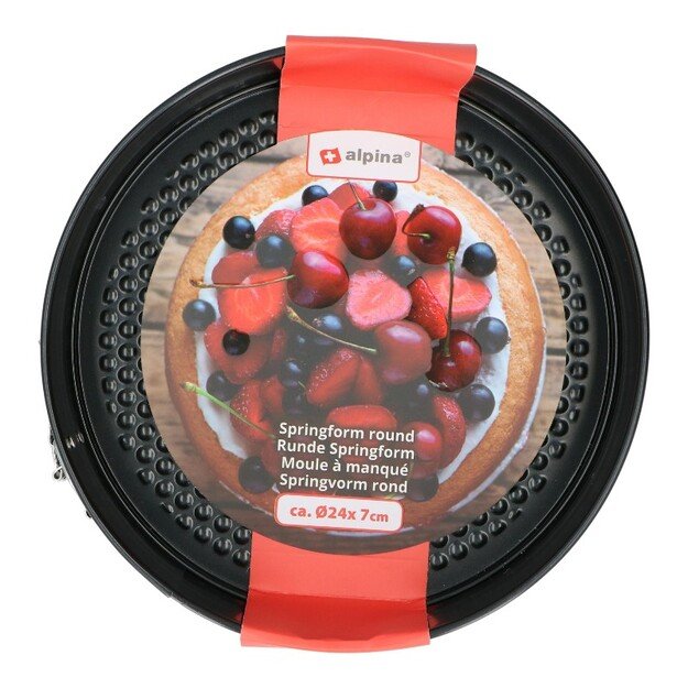 Alpina - Apvali kepimo / torto forma su nelimpančia danga 24x7 cm (juoda) 4
