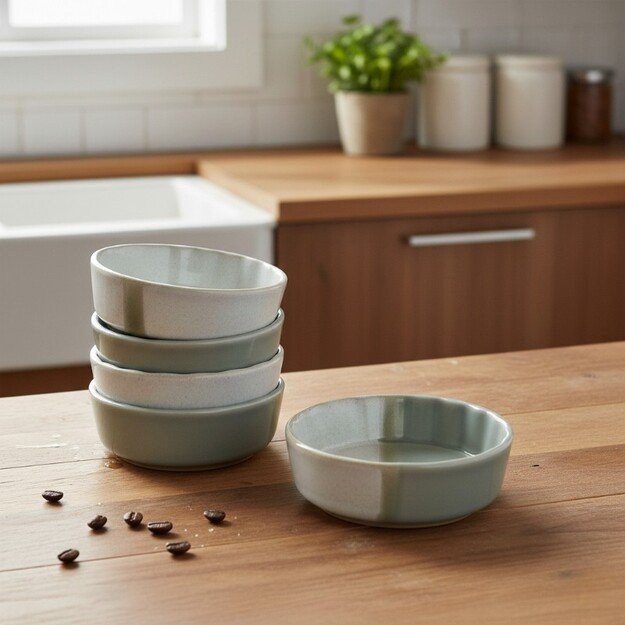 Alpina - Keraminis, karščiui atsparus apvalus indas 12x12x3,5 cm (4 vnt.) 5