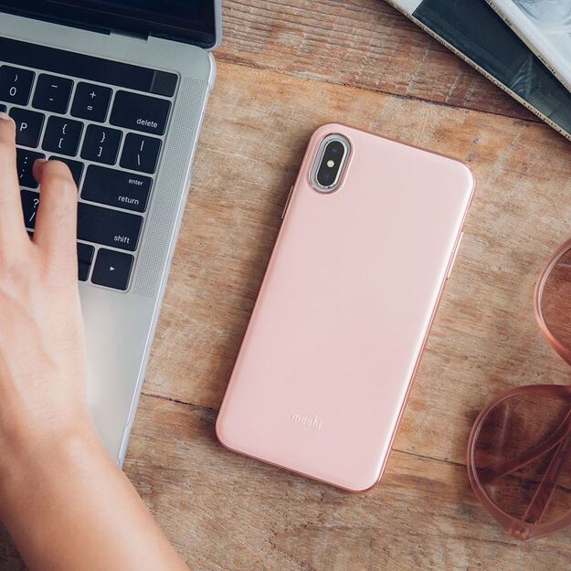 Moshi iGlaze – dėklas, skirtas iPhone Xs Max (Taupe Pink)